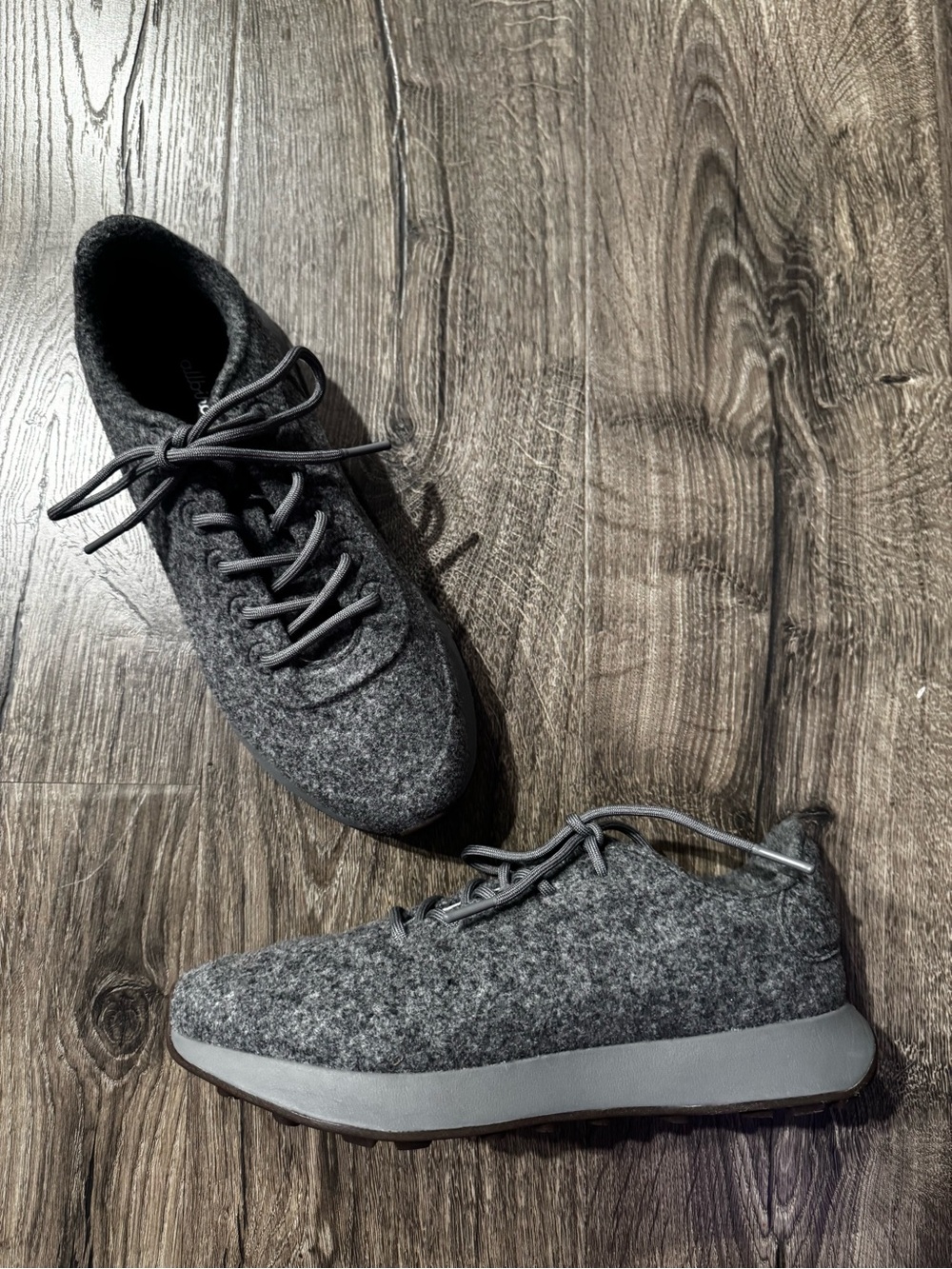 Allbirds sample Men's Gray Wool-Blend Casual Sneakers size 10 men